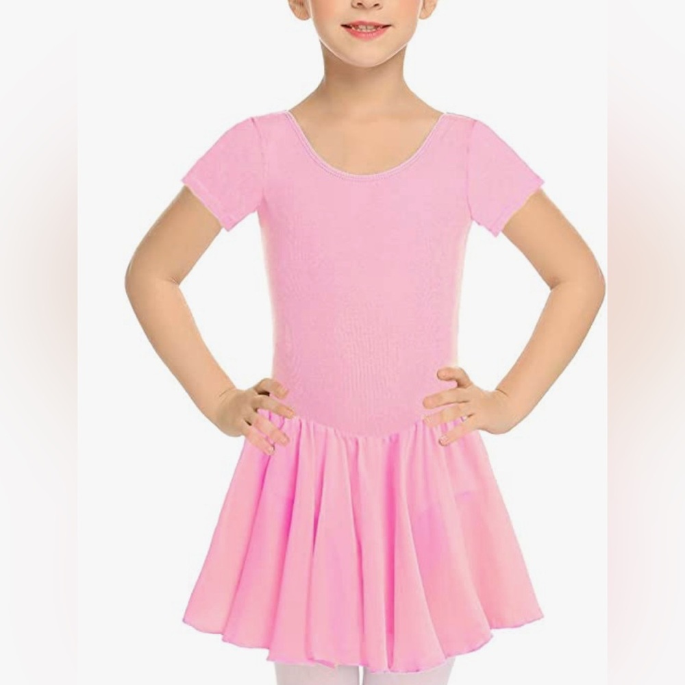 Set of Pink Ballet Dress for Kids size 140 (7 to 8 Y) w/tights, new no tags
